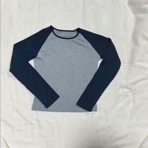 Kids Long Sleeve Gray and Black Shirt